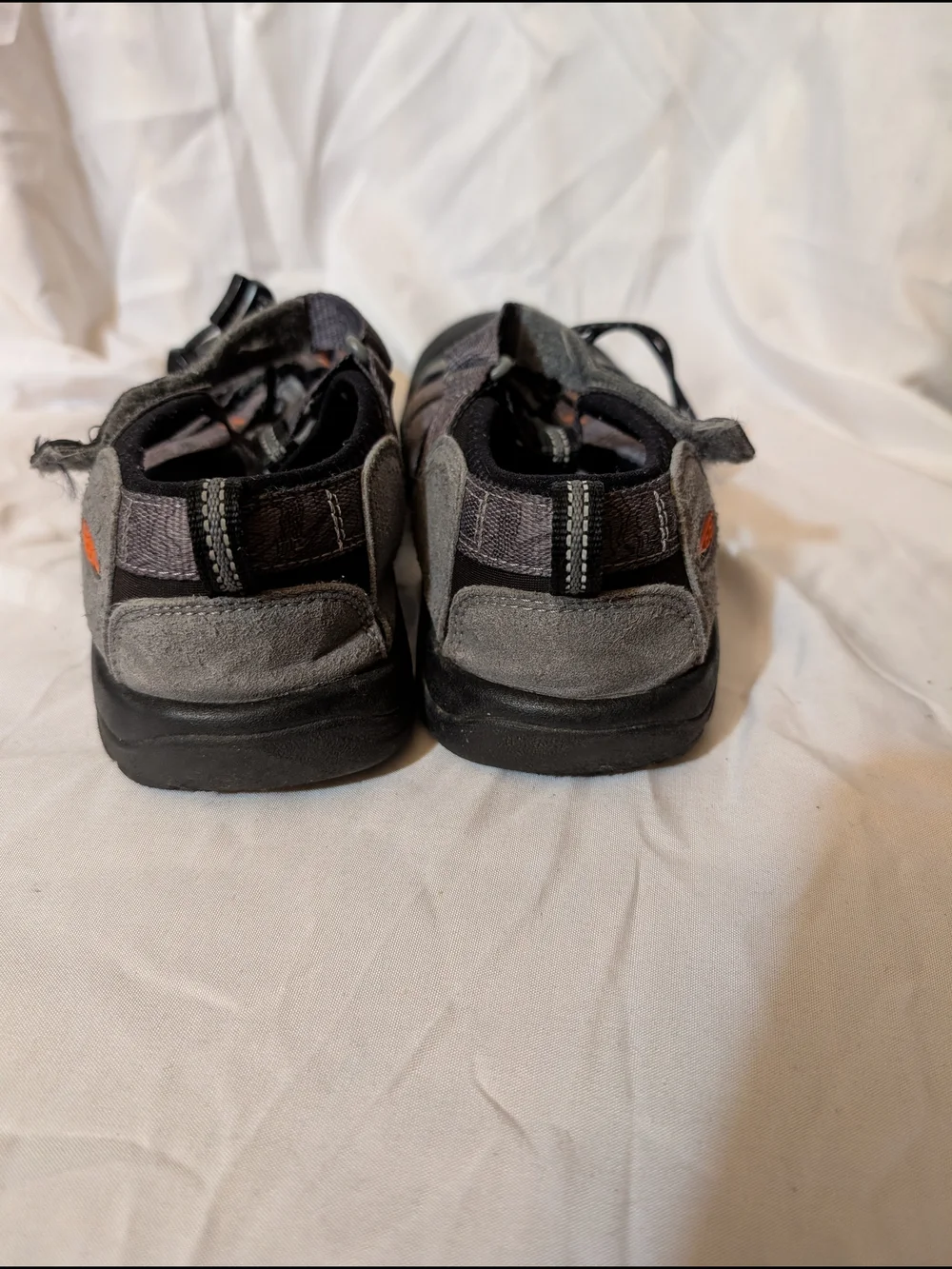 Keen Kids Newport H2 Gray Sport Sandals with Orange Accents